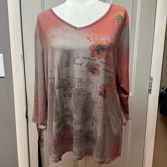 Tops - Cj banks 3/4 sleeve top, size 1x
